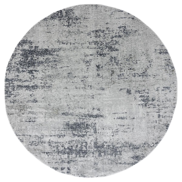 Manmade Veronica Benidict Grey Round Rug; 7 ft. 10 in. MA3090272 - main